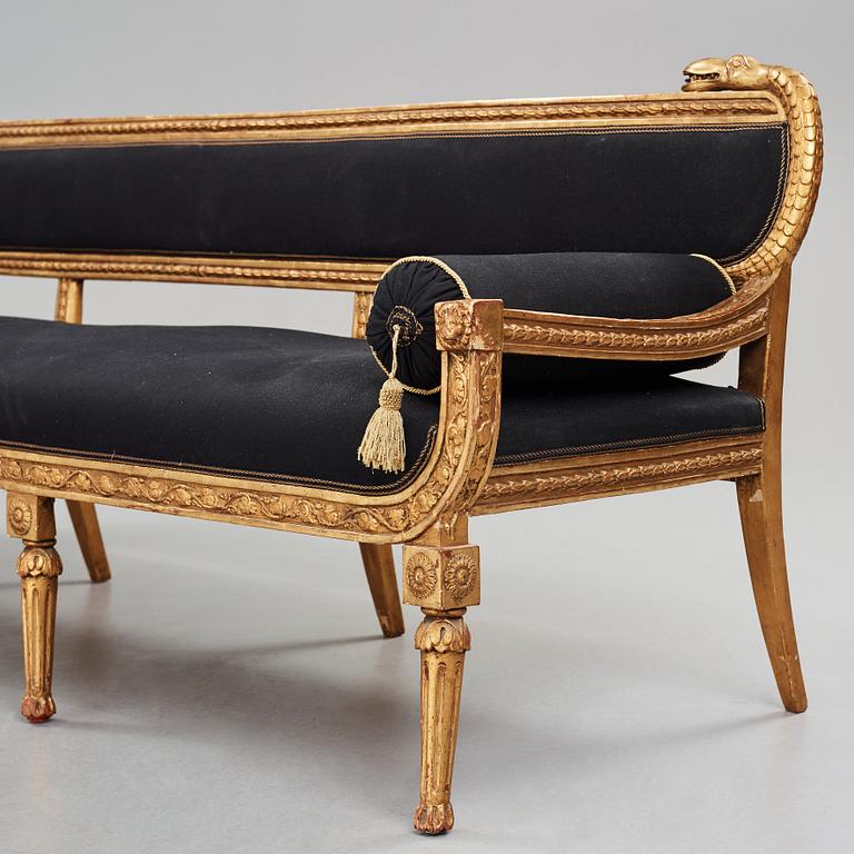 A Swedish sofa attributed to Johannes Andersson, (1763-1840), 1810/20's.