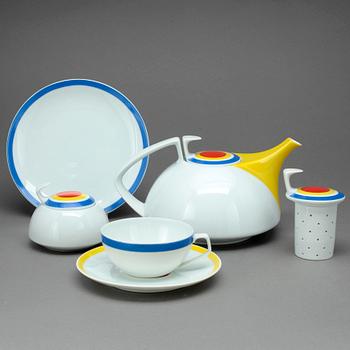 TESERVISDELAR, 11 delar, porslin. Herbert Bayer, Rosenthal Studio Line.