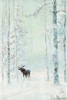 157. Vladimir Leonidovich, Graf Muraviev, ELK IN COLD WINTER LANDSCAPE.