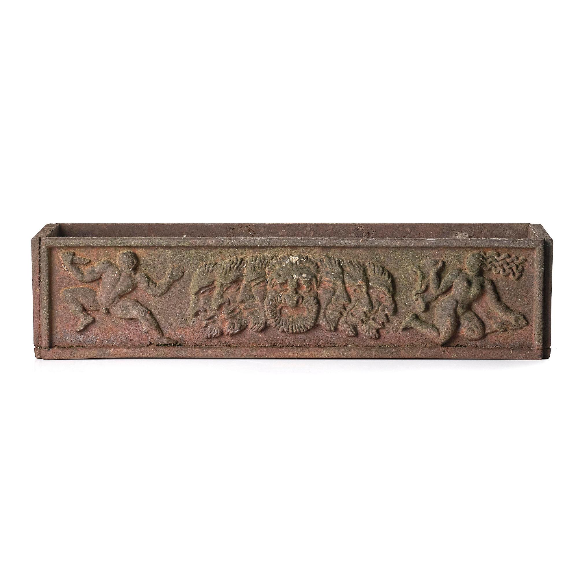 Anna Petrus, a "Blomlåda N:r 1" cast iron flower box, Näfveqvarns bruk, Sweden.