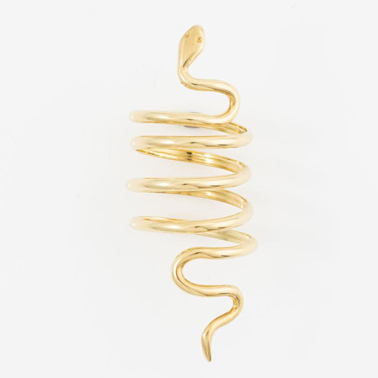 Ring, 18K gold in the form of a serpent.