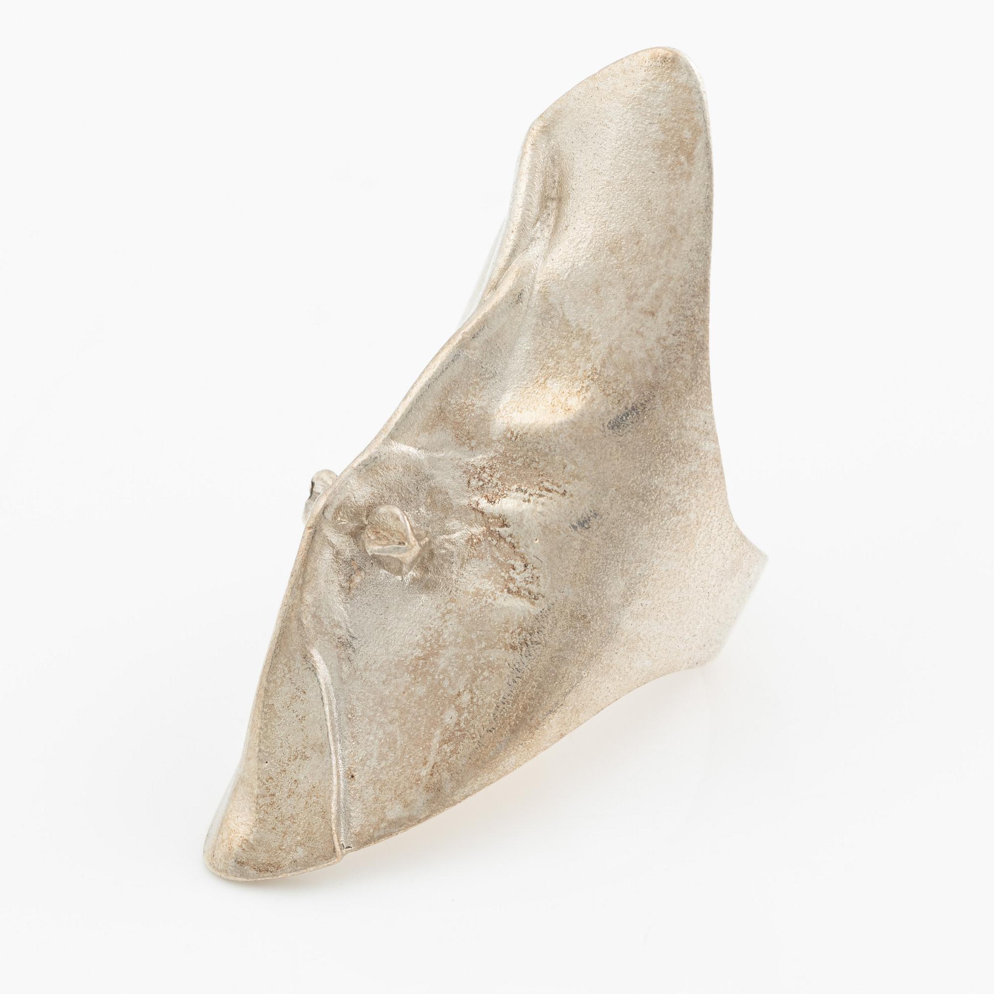 Björn Weckström, ring, silver, "Gondas mask", Lapponia 1994.