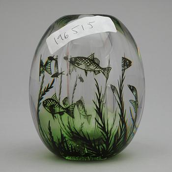 VAS, glas, fiskgraal, Edward Hald, Orrefors.