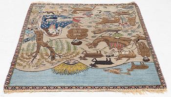 A semi-antique Tabriz rug, Northwest Persia, c. 137 x 101 cm.