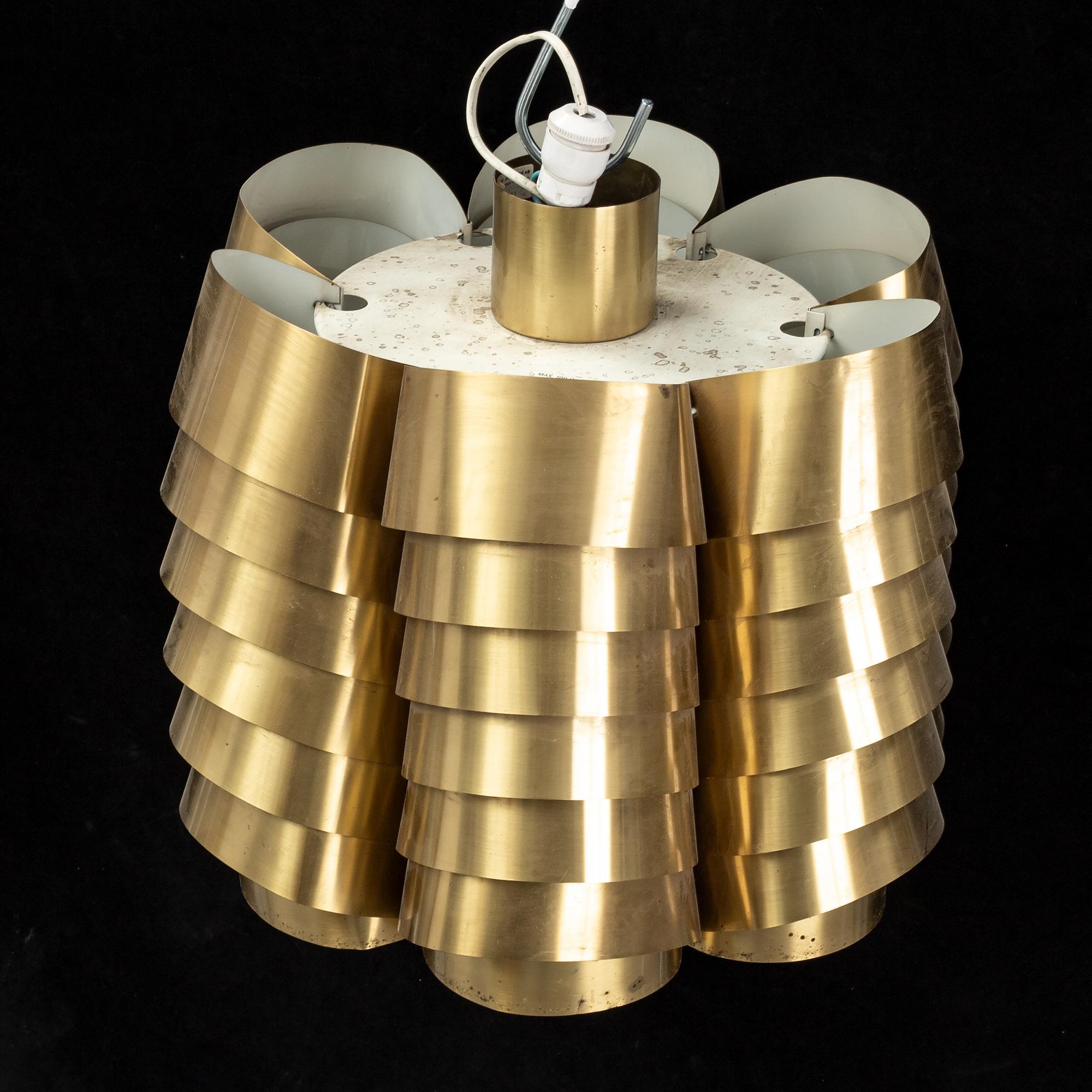 Torsen Orrling, a pair of TN42/m ceiling lights, for Hans-Agne Jakobsson AB, designed 1973.