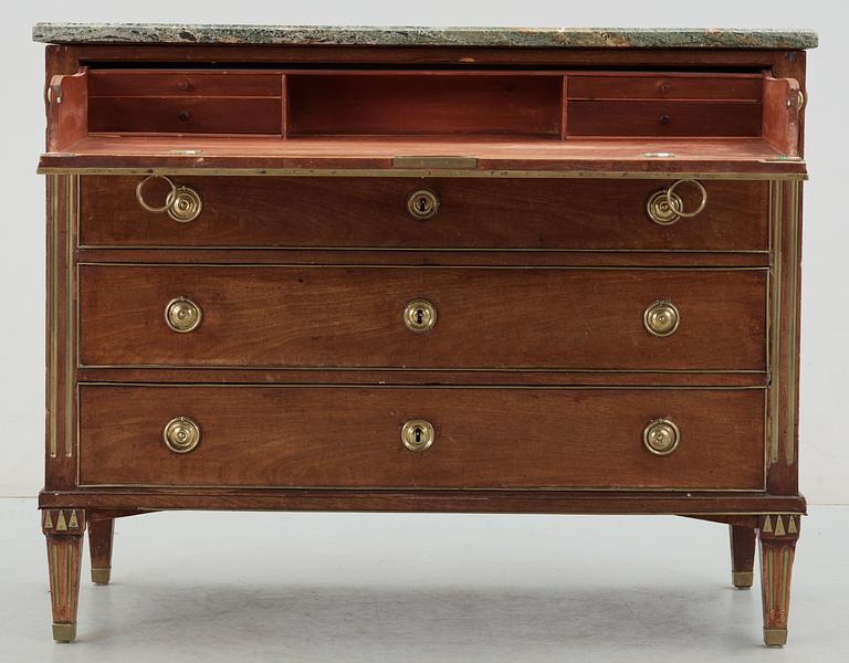 A late Gustavian late 18th century writing commode.