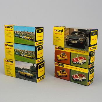 13 Corgi vehicles, England 1970's-80's.