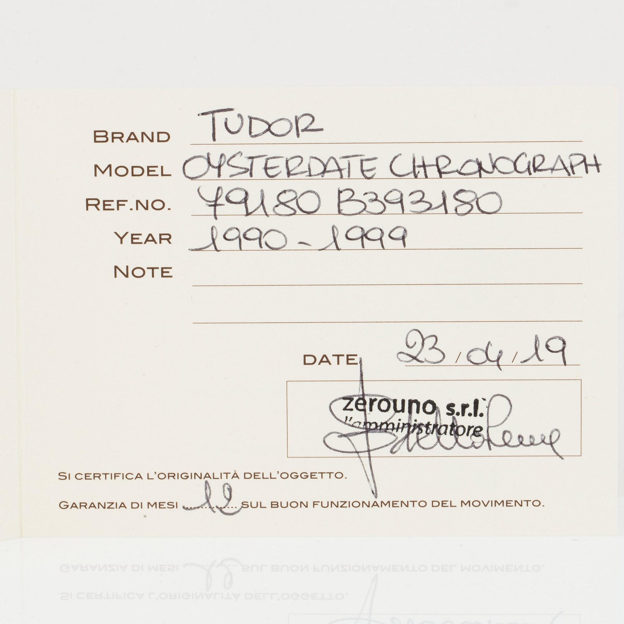 TUDOR, Oysterdate, kronograf, "Big Block".