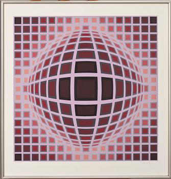 VICTOR VASARELY, färgserigrafi, signerad och numrerad HC XXIX/XXXV.