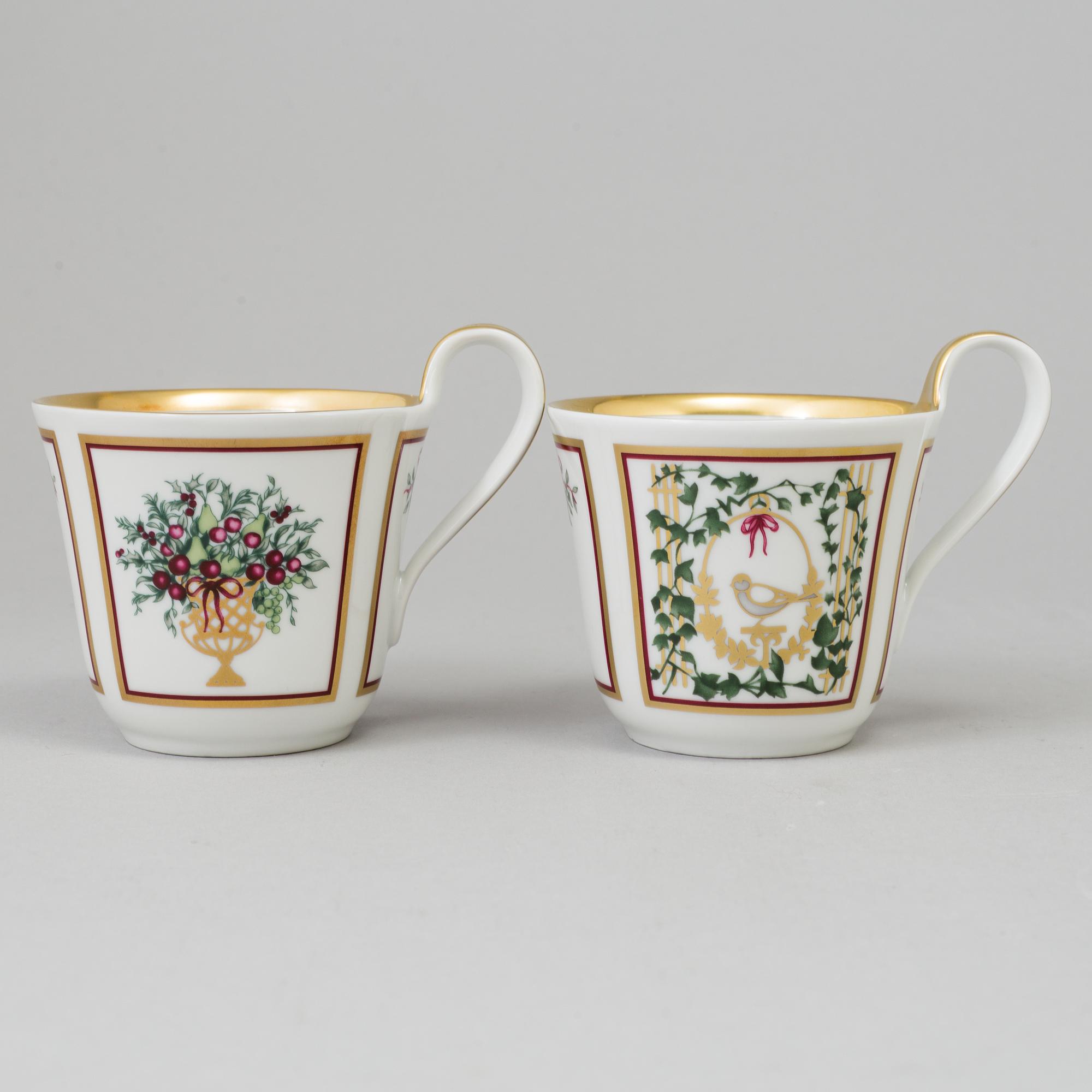 JETTE FRÖLICH, servisdelar, 12 st, porslin,  "Holiday Collection", Bing & Gröndahl, Danmark.