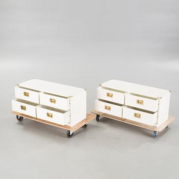 Two chest of drawers second half of the 20th century.