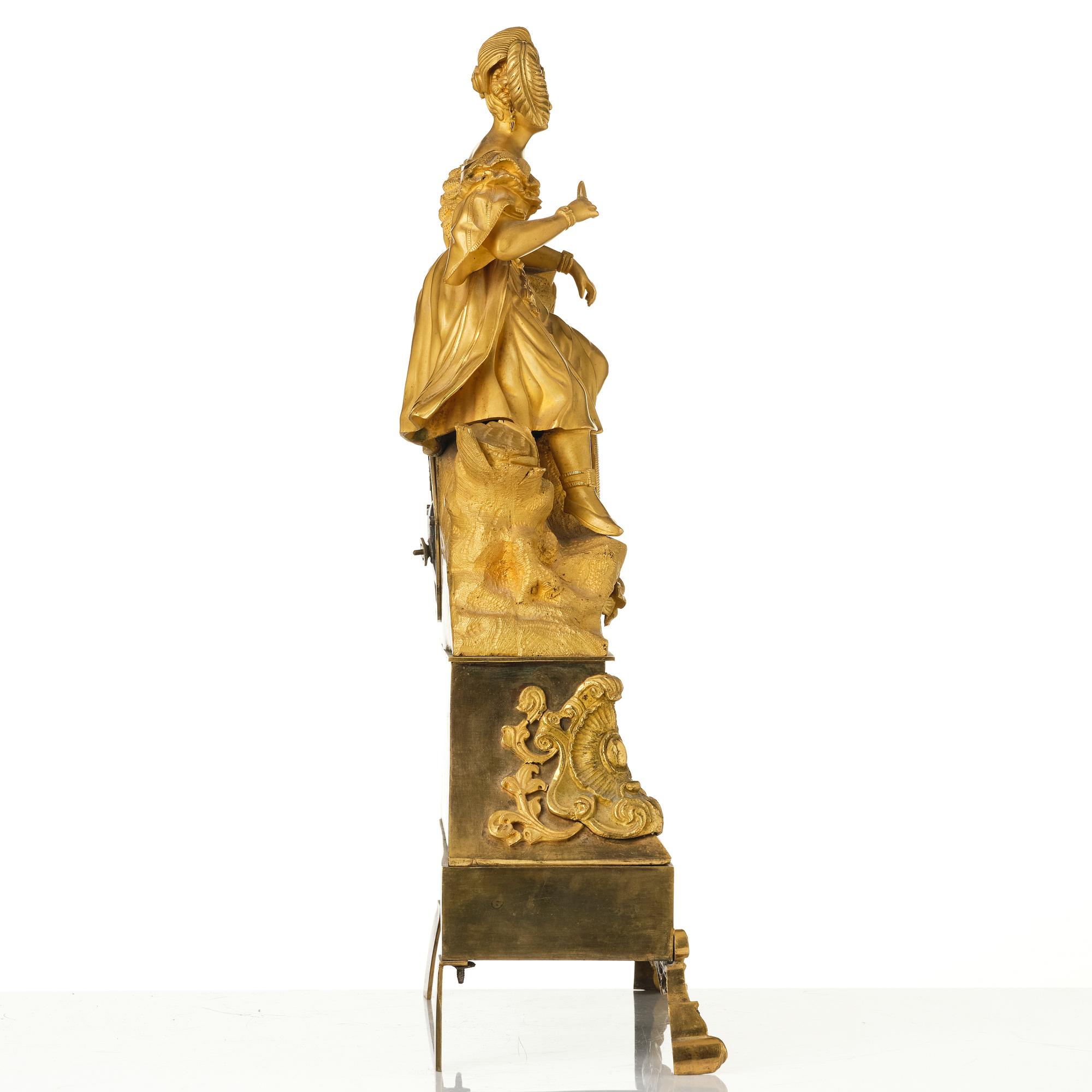 A mantle clock, presumably french, second half of the 19th century.