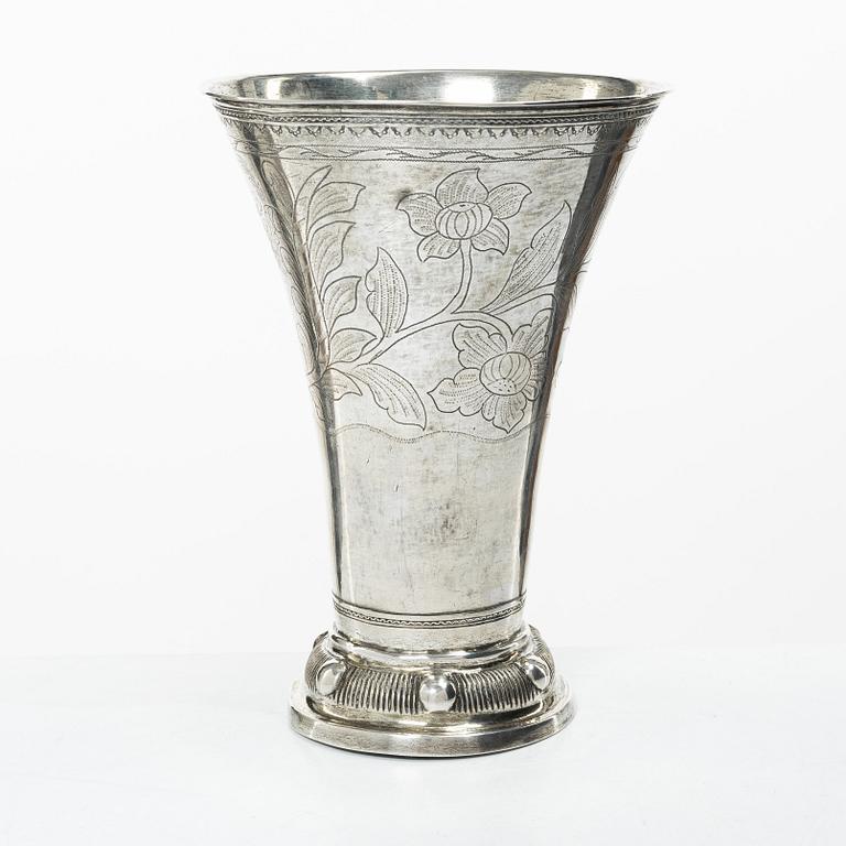 A Swedish silver beaker, mark of Samuel Lyberg, Borås 1799.