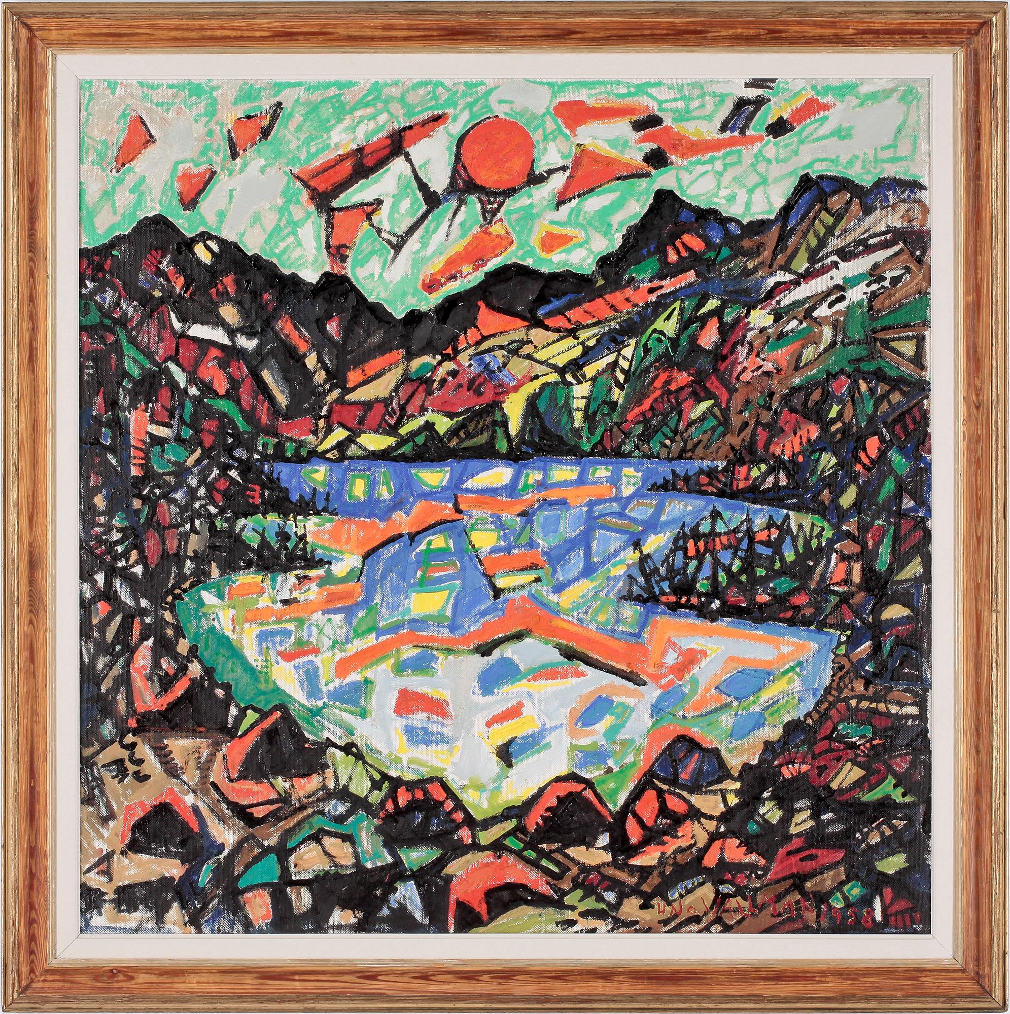 UNO VALLMAN, olja på duk, sign o dat 1958.