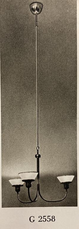 Josef Frank, a rare brass ceiling light model "G 2558", Firma Svenskt Tenn, 1950s-60s.