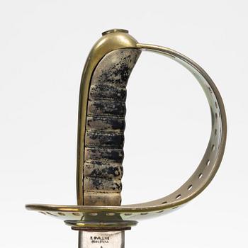 A Swedish cavalry sword 1893 pattern, with scabbard.