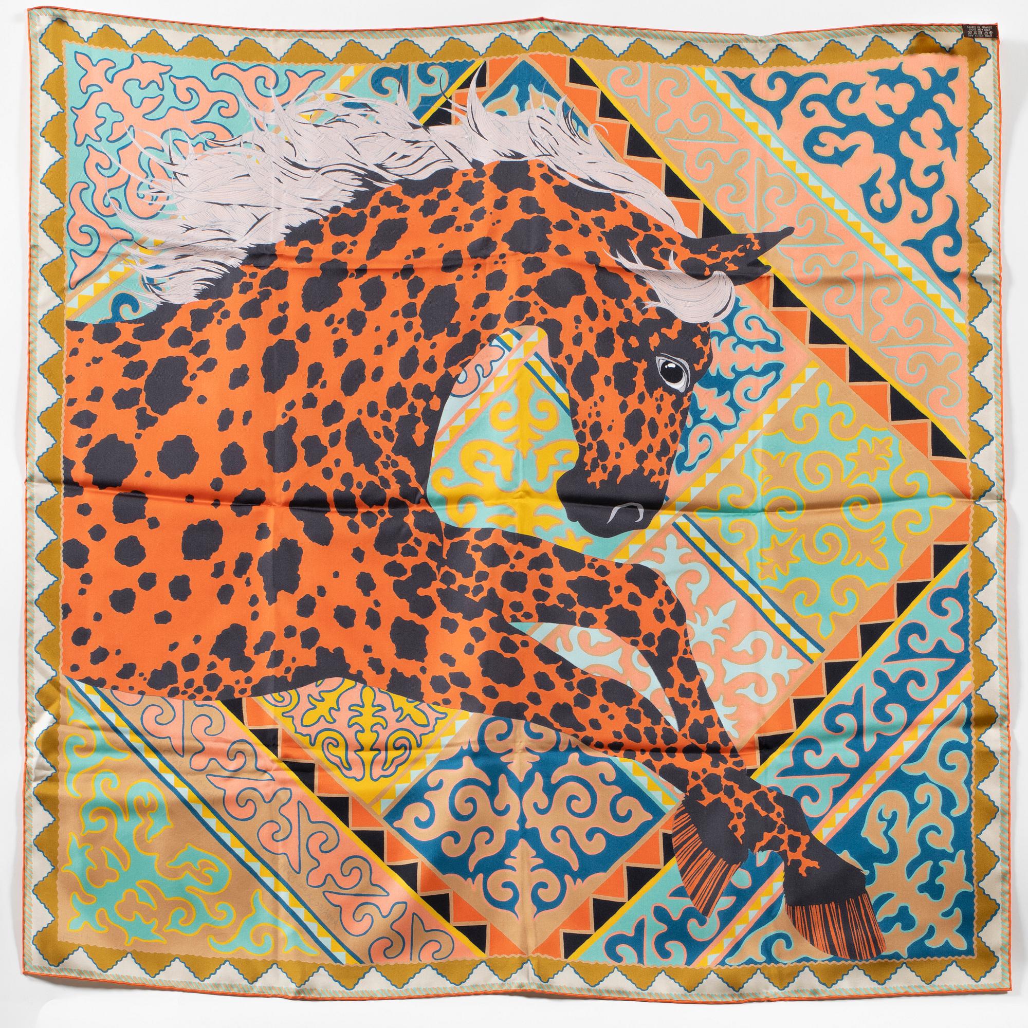 Hermès, scarf, "Appaloosa des Steppes".