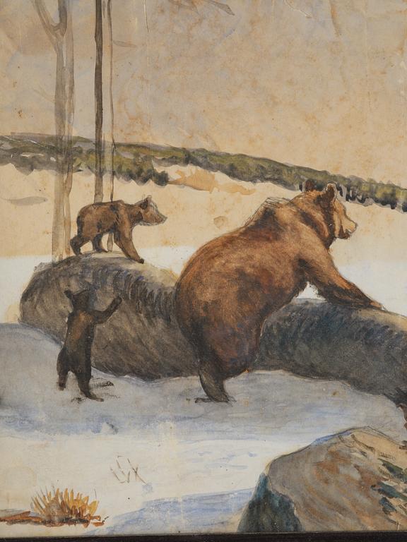 Bruno Liljefors, Bear family.
