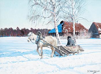 308. Andrei Afanasevich Jegorov, HORSE AND SLEIGH.