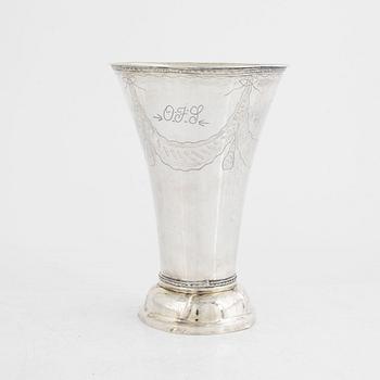 Johan Stras, a silver beaker, Stockholm, 1794.