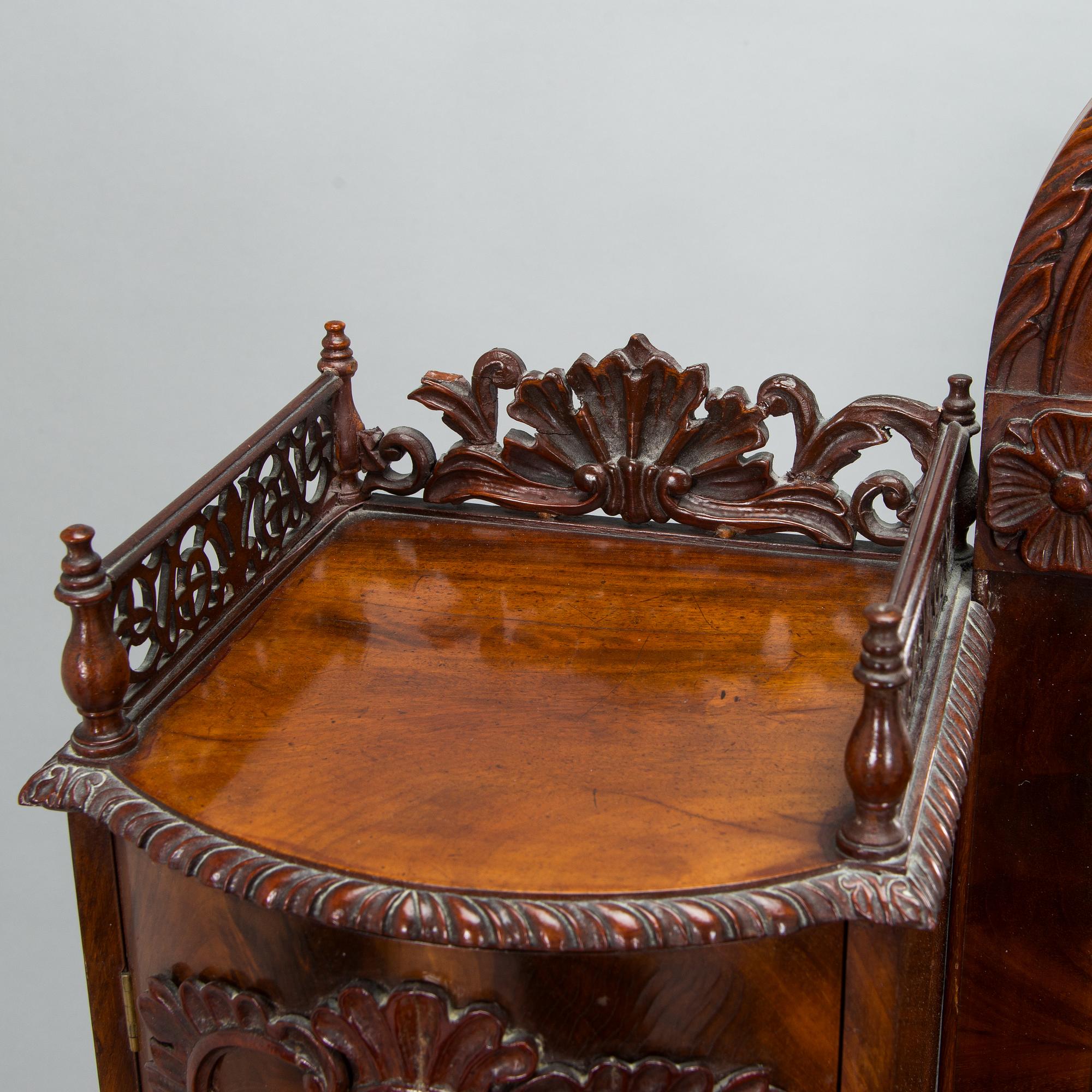 A late 19th century vanity table with stool, Russia.