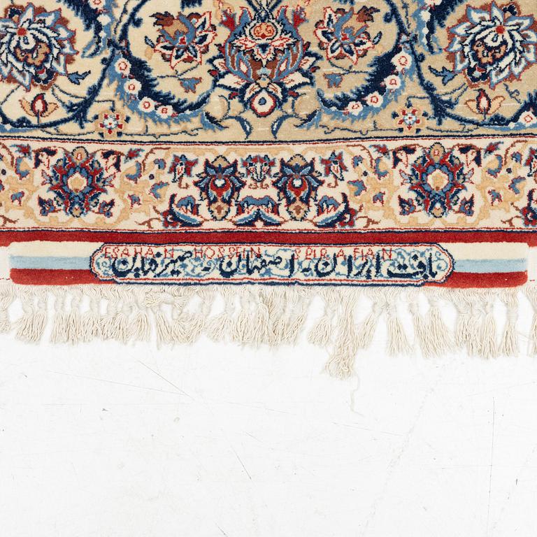 A Isfahan rug, signed (Hossein) Seirafian  222 x 150 cm.