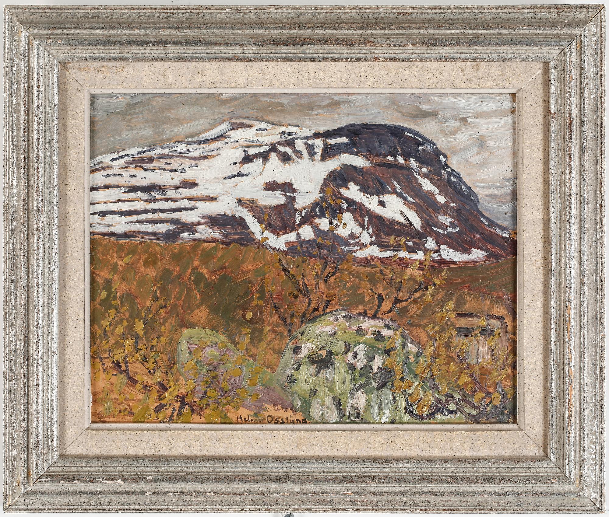 HELMER OSSLUND, olja på pannå, signerad.