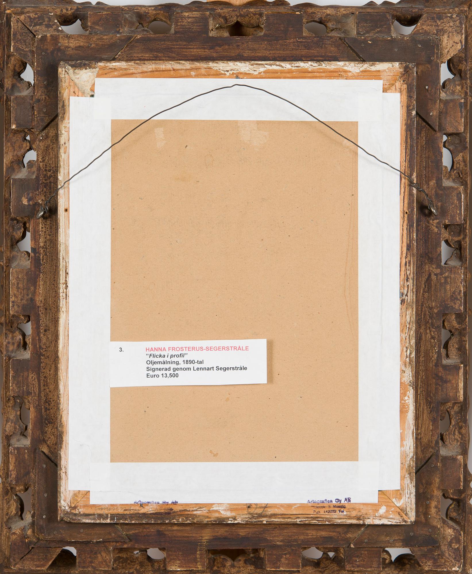 Hanna Frosterus-Segerstråle, Tytön profiilikuva.