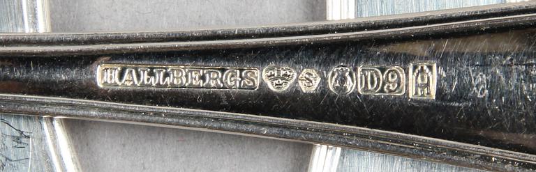 BESTICKSERVIS, 87 delar, silver, CG Hallberg, 1900-talets mitt.