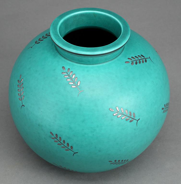 VAS, stengods, "Argenta", Wilhelm Kåge, Gustavsberg, 1900-talets mitt.