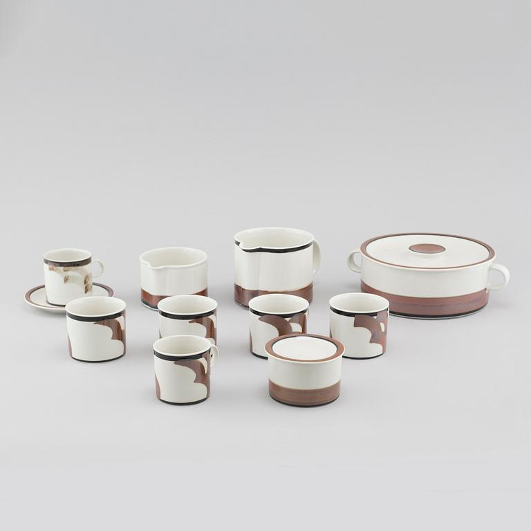 INGER PERSSON, ten pieces of stoneware tableware, not signed.