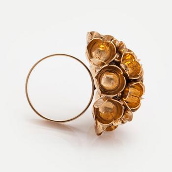 Liisa Vitali, sormus, "Kevät", 14K kultaa, Westerback, Helsinki 1973.