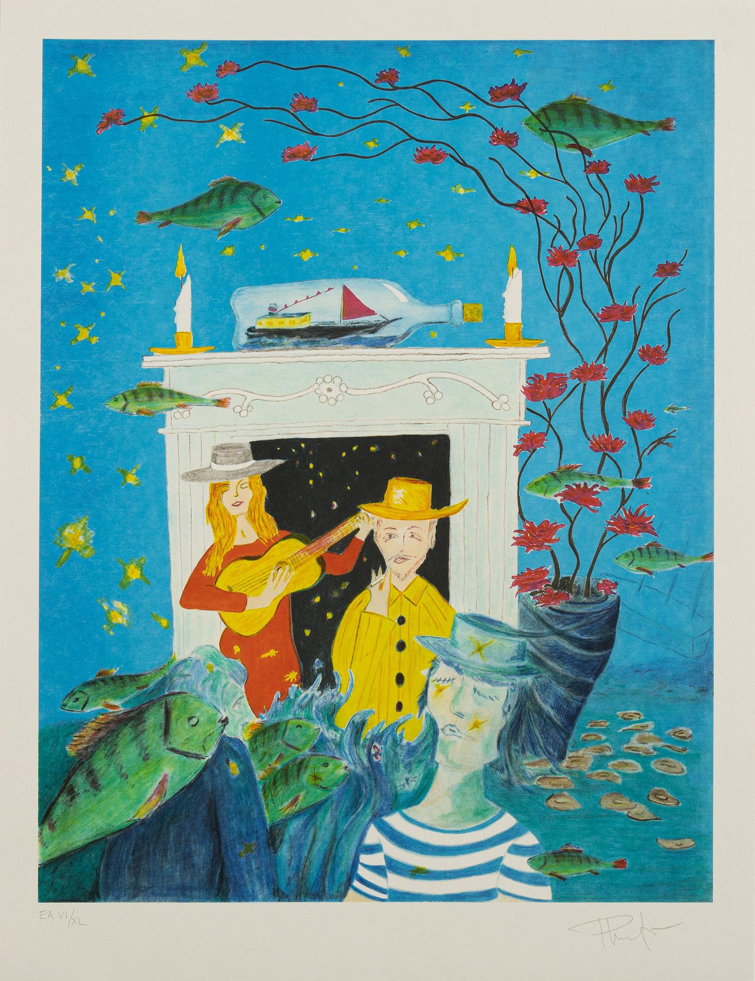 Plura Jonsson, lithograph in colours, signed VI/XL.