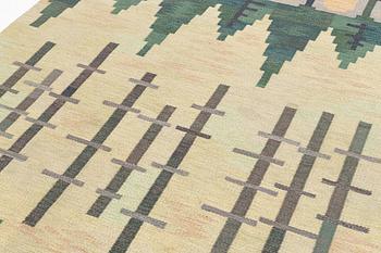 Judith Johansson, a carpet, "Skogsbryn", flat weave, ca 243 x 170,5 cm, signed JJ.