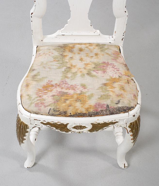 STOLAR, ett par, rokokostil, 1800-tal.