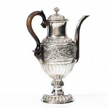 A Swedish silver coffee-pot, mark of Magnus Fryberg, Jönköping 1839.