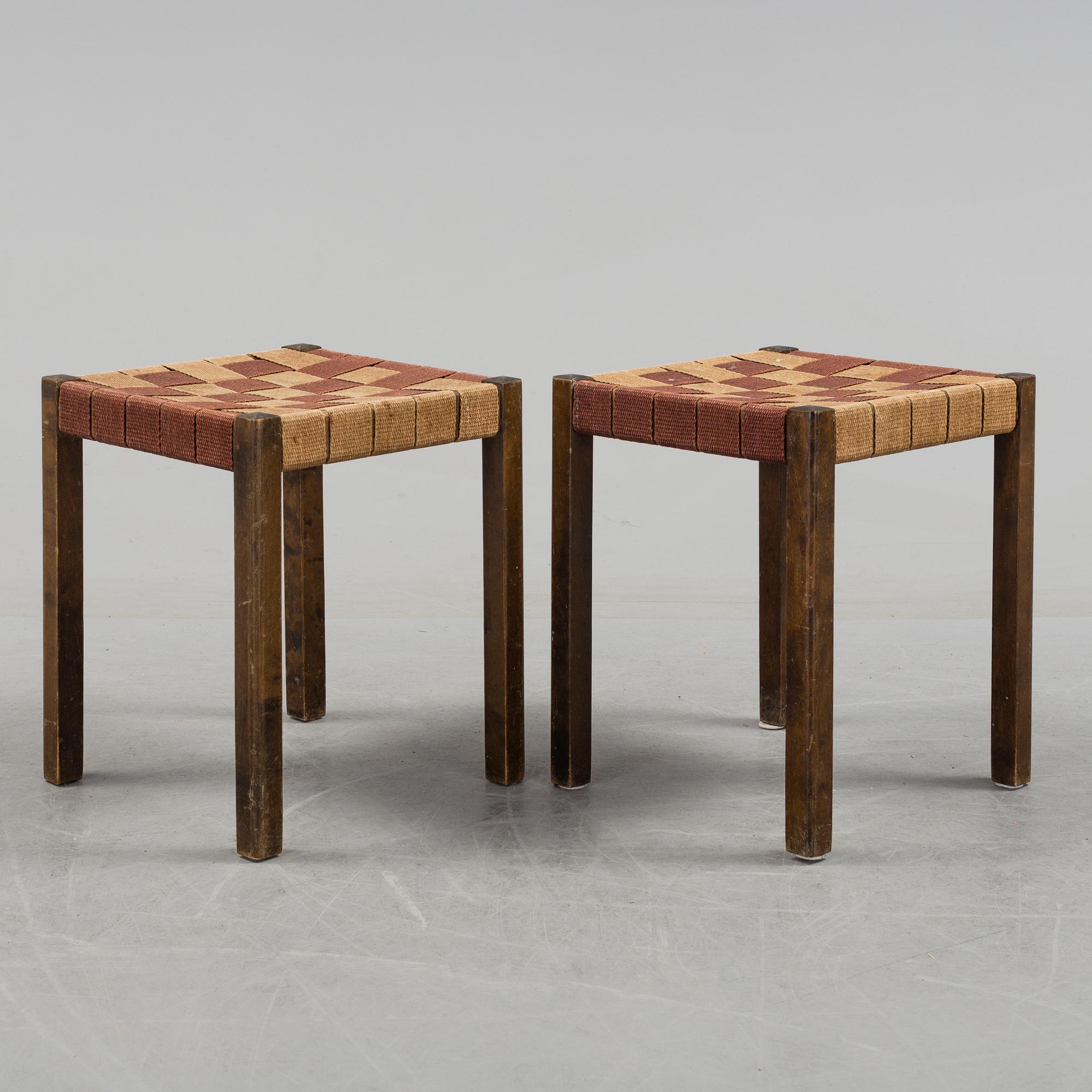 AXEL LARSSON, Pallar, ett par, Funkis, Svenska Möbelfabriken, 1930-tal.
