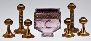 Pentti Sarpaneva · PARTI SARPANEVA, 7 st, mässing och glas, Pentti Sarpaneva, Oy Kumela, Finland, 1900-talets andra hälft.