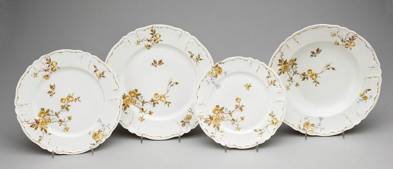 MATSERVIS, 38 delar, porslin, Haviland & Co, Limoges 1800-talets slut.