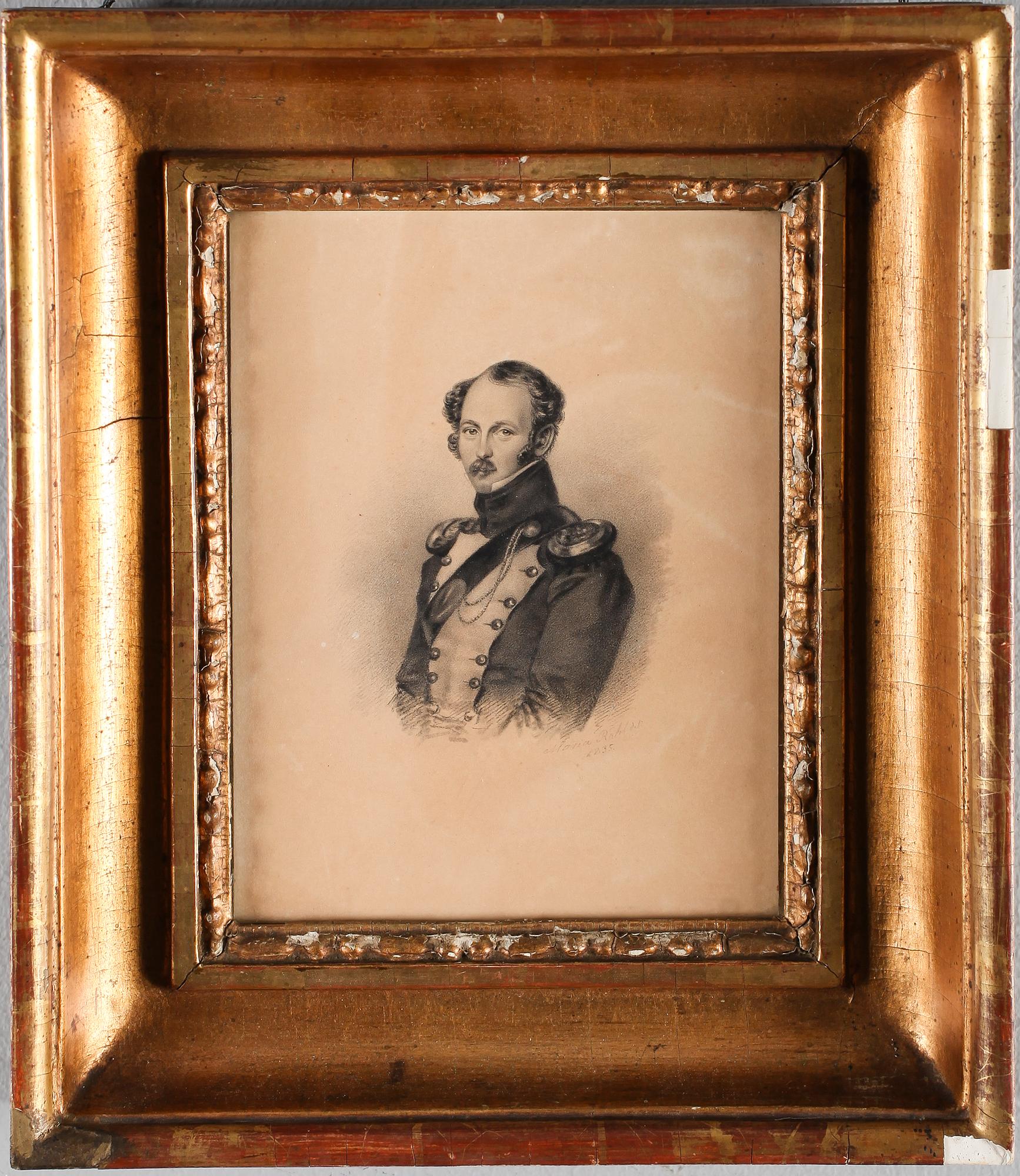 MARIA RÖHL, teckning, signerad och daterad 1835.