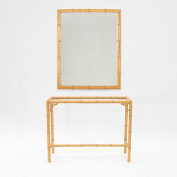 A mirror and table, second half of the 20th century.