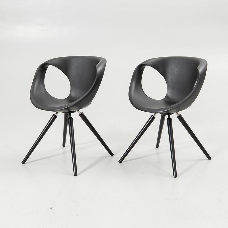Martin Ballendat, armchairs, a pair, “Flat Armchair 923”, Tonon, Italy.