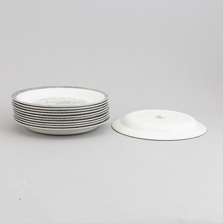 SERVIS, 26 delar, porslin, "Svensk Natur", Rörstrand.