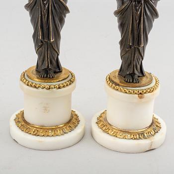 A pair of Louis XVI 18/19 century candlesticks.