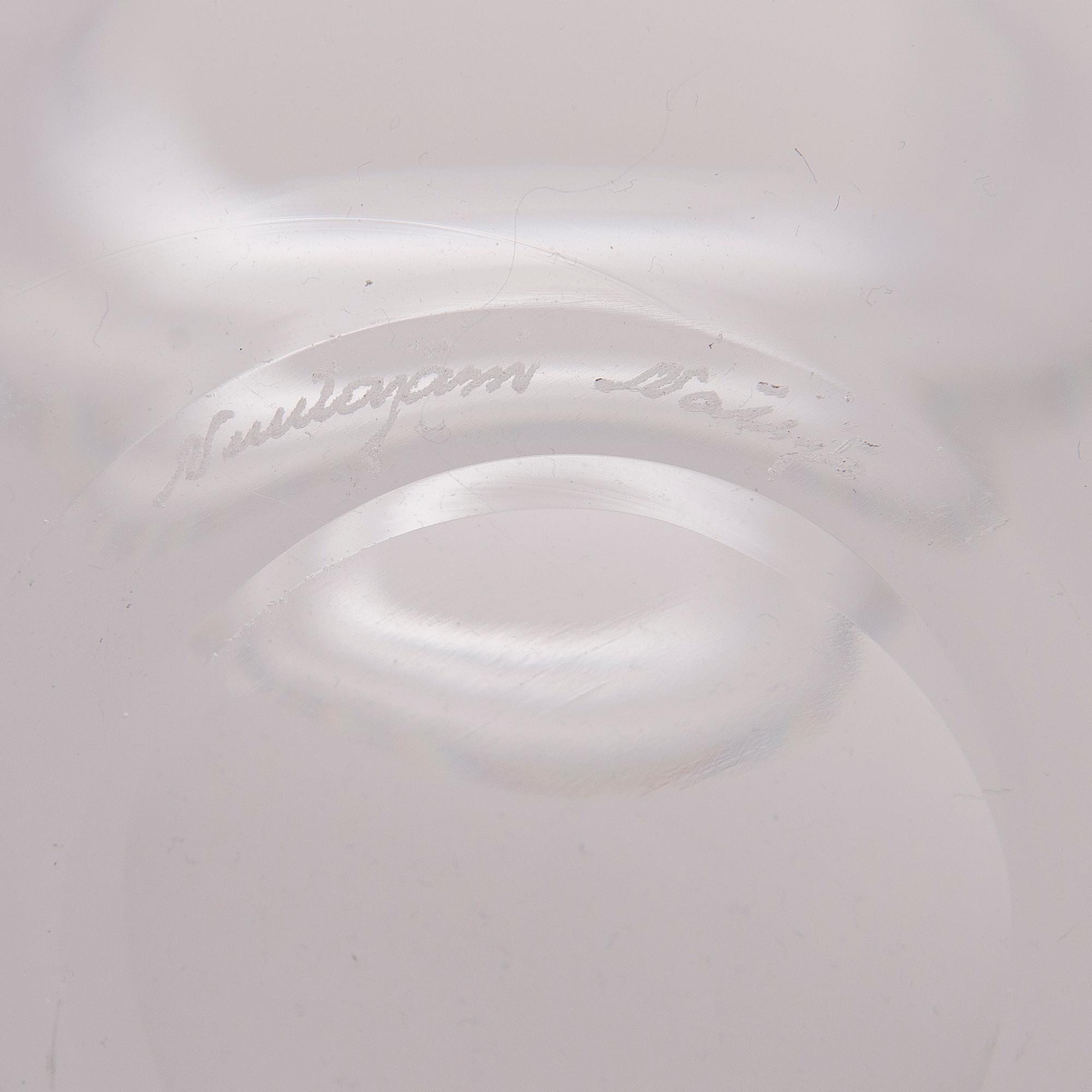 A decanter 'The Bells of Kremlin', signed Nuutajärvi, Notsjö.