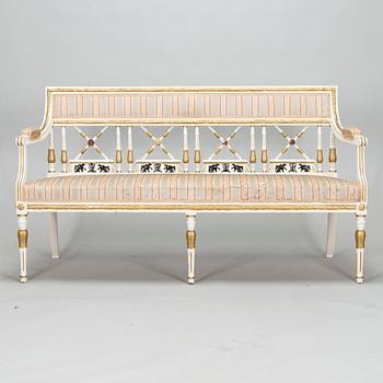 Soffa och fyra stolar, sengustaviansk stil, 1900-talets början.