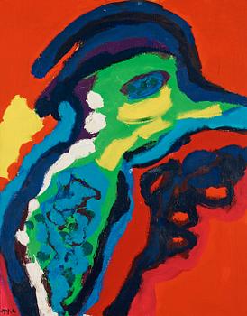 254. Karel Appel, Komposition med fågel.