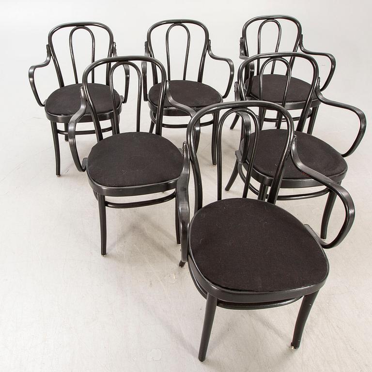 A set of six Gemla "Wien" armchairs second half of the 20th century.