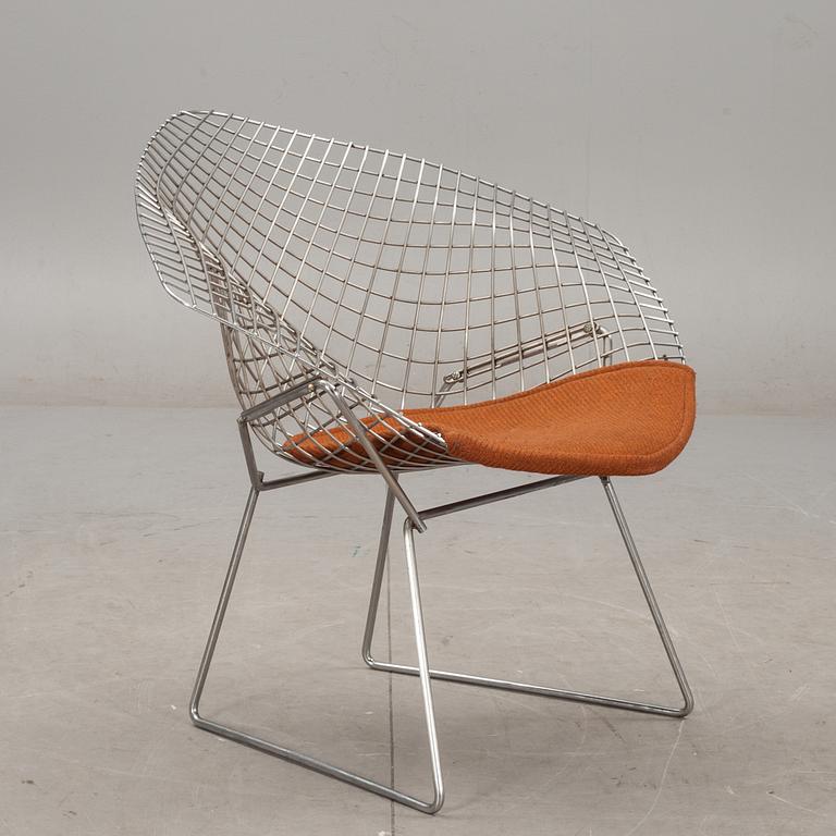 FÅTÖLJ, "Diamond chair", Harry Bertoia, Knoll, etikettmärkt, 1970/80-tal.