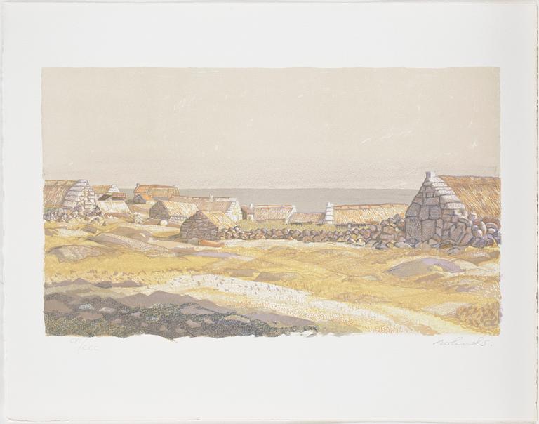 ROLAND SVENSSON, mapp med 7 litografier, "Tristan da Cunha", sign o numr CXI/CCC.